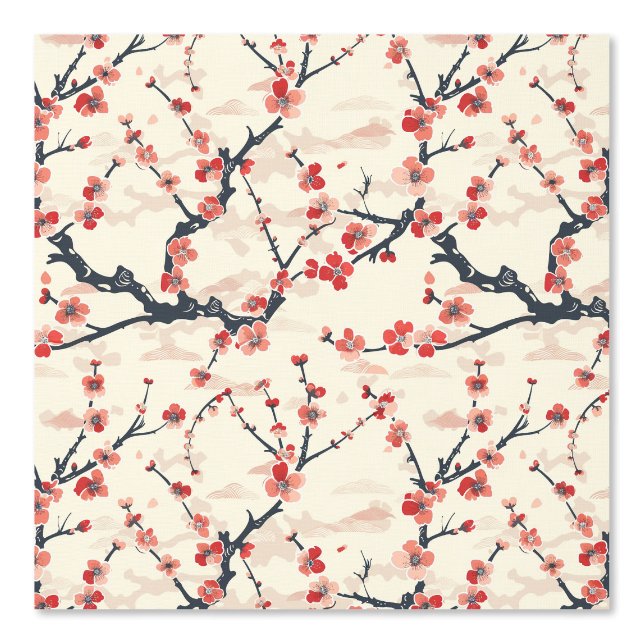 Papel Pintado Patrón elegante sin foco de flores de cerezo (5) (Anverso)