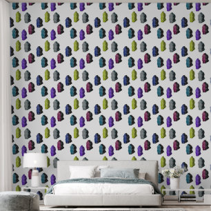 Papel Pintado Patrón elegante y colorido de piedras preciosas