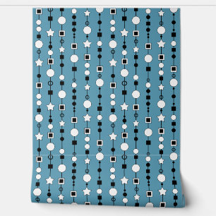 Papel Pintado Patrón festivo con cuentas de collar y estrella de