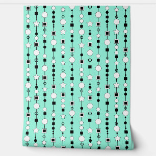 Papel Pintado Patrón festivo con cuentas de collar y estrella de