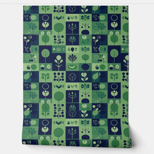 Papel Pintado Patrón festivo de los navidades (Desenrollar)