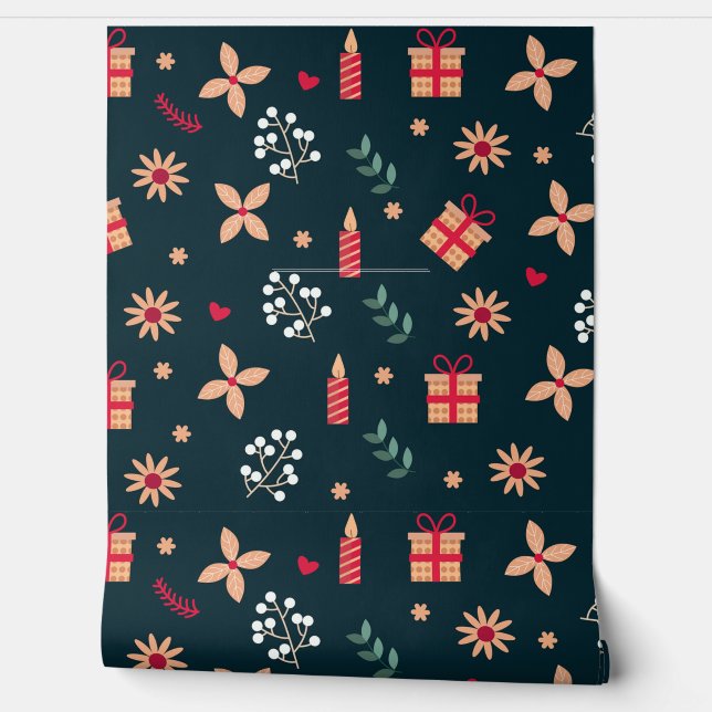 Papel Pintado Patrón floral (Desenrollar)