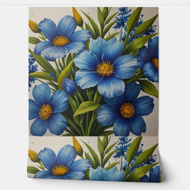 Papel Pintado Patrón floral (Desenrollar)