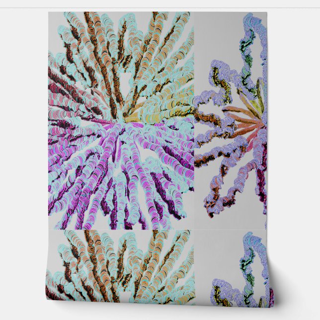 Papel Pintado Patrón floral abstracto (Desenrollar)