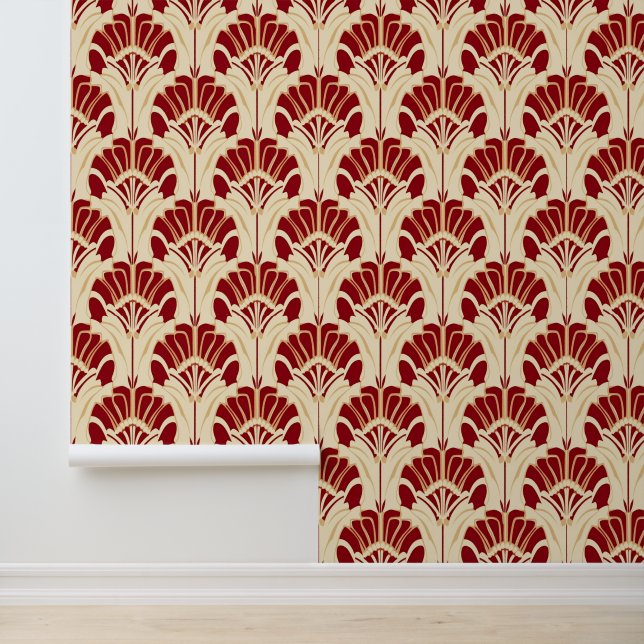 Papel Pintado Patrón floral Art Déco (Solicitud)