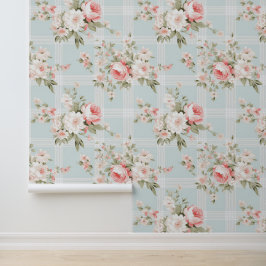 Papel Pintado Patrón floral chic de Shabby