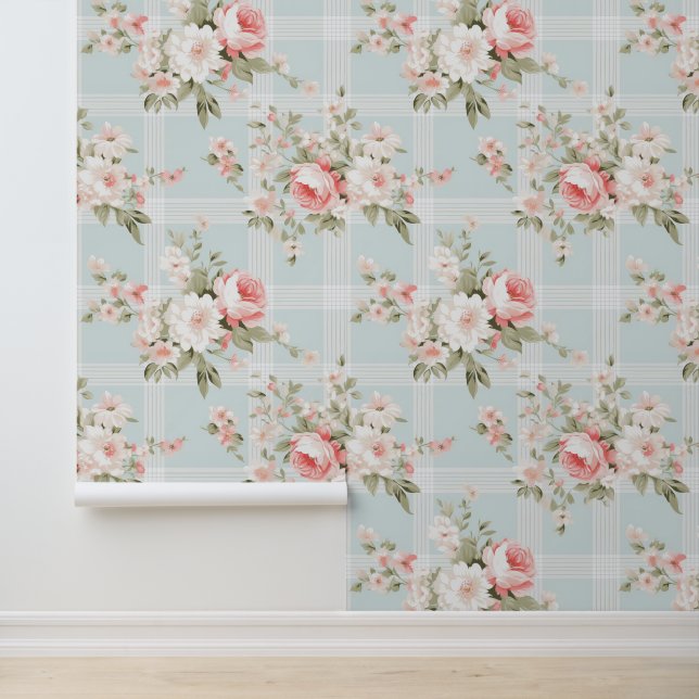 Papel Pintado Patrón floral chic de Shabby (Solicitud)