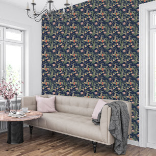 Papel Pintado Patrón floral clásico del Art Nouveau antiguo