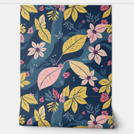 Papel Pintado Patrón floral de brillo tropical