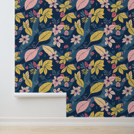 Papel Pintado Patrón floral de brillo tropical