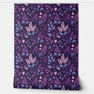 Papel Pintado Patrón floral de Lilac vibrante