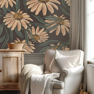 Papel Pintado Patrón floral de margarita moderna