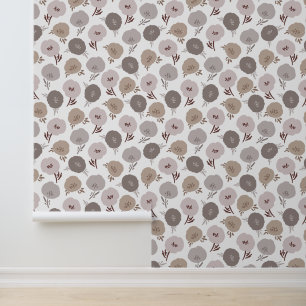 Papel Pintado Patrón floral de Pasteles silenciados