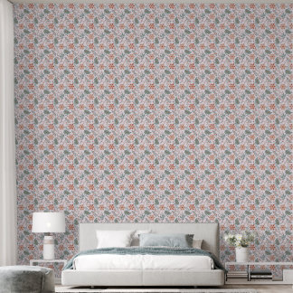 Papel Pintado Patrón floral en estilo boho