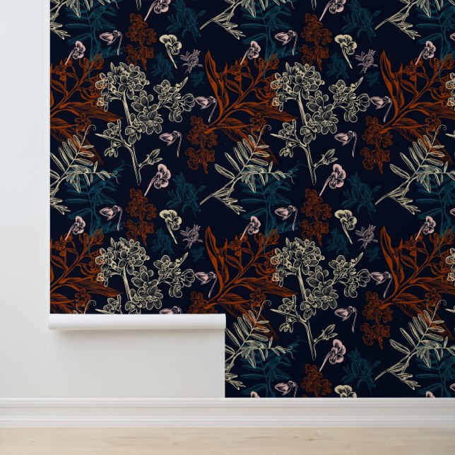 Papel Pintado Patrón floral hermoso (Solicitud)