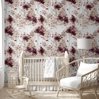 Papel Pintado Patrón floral intrincado de acuarela