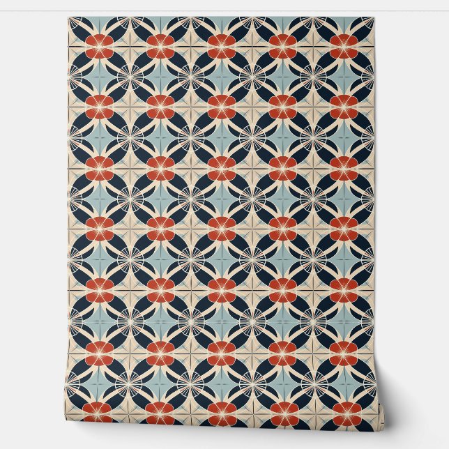Papel Pintado Patrón floral japonés (Desenrollar)