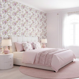 Papel Pintado Patrón floral pastel de flores silvestres botánica