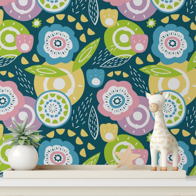 Papel Pintado Patrón floral rosa amarillo rosa amarillo amarillo (Subido por el creador)