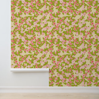 Papel Pintado Patrón floral rosa vintage sin costuras de fondo