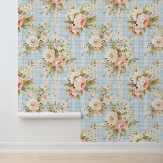 Papel Pintado Patrón floral shabby chic