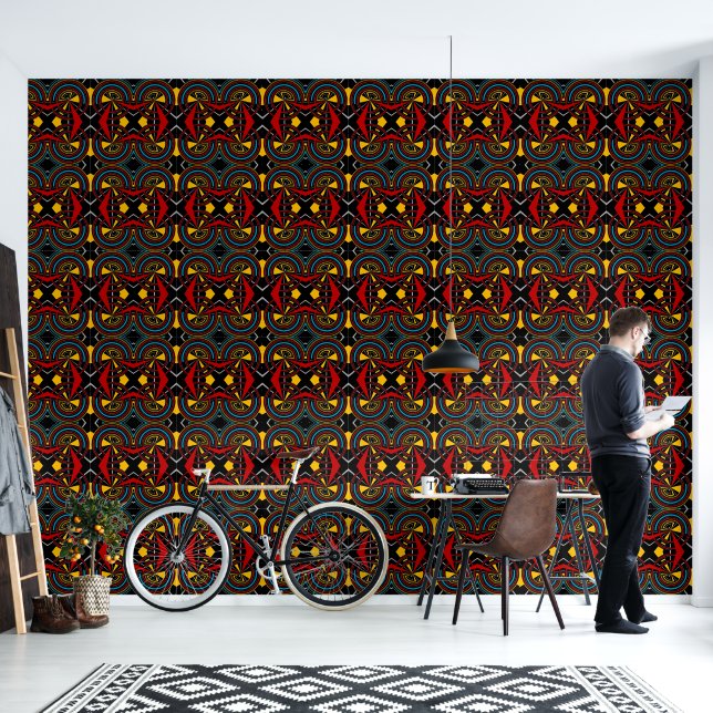 Papel Pintado Patrón geométrico (Sala de estar)
