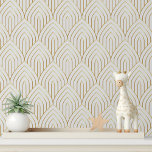 Papel Pintado Patrón geométrico Art Deco del Oro Blanco de Lujo<br><div class="desc">El fondo de escritorio del patrón geométrico del Art Deco del Oro Blanco de lujo presenta un sencillo patrón de arco dorado sobre un fondo blanco. Perfecto para la decoración del hogar, los cuartos de baño, los acentos y tratamientos de la pared, la decoración de oficina y la decoración fiesta....</div>