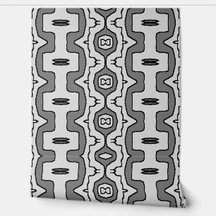 Papel Pintado Patrón geométrico blanco negro "Ratti_Creative_Art