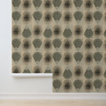 Patrón geométrico continuo de intarsia de madera m