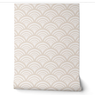 Papel Pintado Patrón geométrico de arco de concha Art Déco rítmi