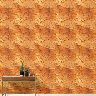Papel Pintado Patrón geométrico de terracota craqueada