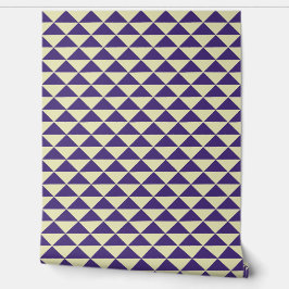 Papel Pintado Patrón geométrico de triángulo de púrpura y crema