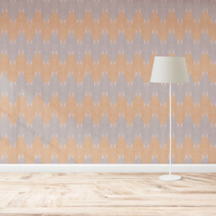 Papel Pintado Patrón geométrico elíptico azul naranja futurista