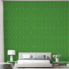 Papel Pintado Patrón geométrico geométrico de medio círculo verd