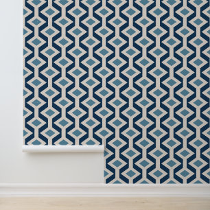 Papel Pintado Patrón geométrico inspirado en la era atómica