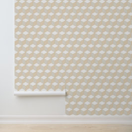 Papel Pintado Patrón geométrico isométrico de cubo - crem tonos
