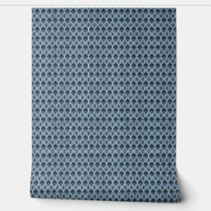 Papel Pintado Patrón geométrico moderno azul y gris