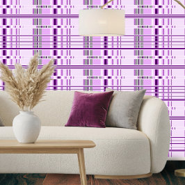 Papel Pintado Patrón geométrico moderno de lavanda púrpura