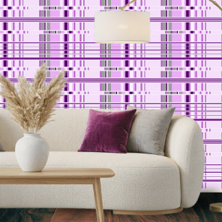 Papel Pintado Patrón geométrico moderno de lavanda púrpura