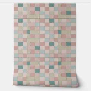 Papel Pintado Patrón geométrico pastel con matices suaves