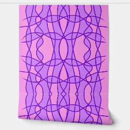 Papel Pintado Patrón geométrico rosa y púrpura