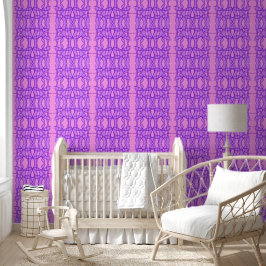 Papel Pintado Patrón geométrico rosa y púrpura