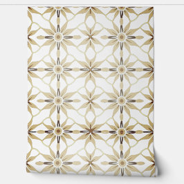 Papel Pintado patrón geométrico tailandés de jazmín
