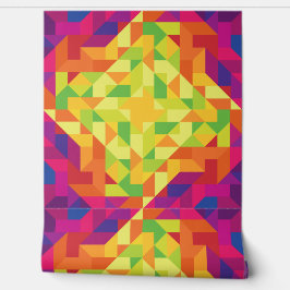 Papel Pintado Patrón geométrico vibrante y audaz