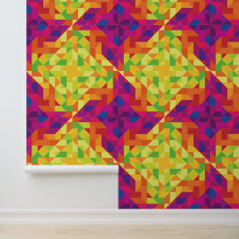 Papel Pintado Patrón geométrico vibrante y audaz