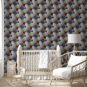 Papel Pintado Patrón gris africano