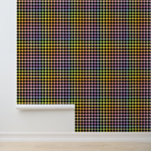 Papel Pintado Patrón Houndstap de arco iris