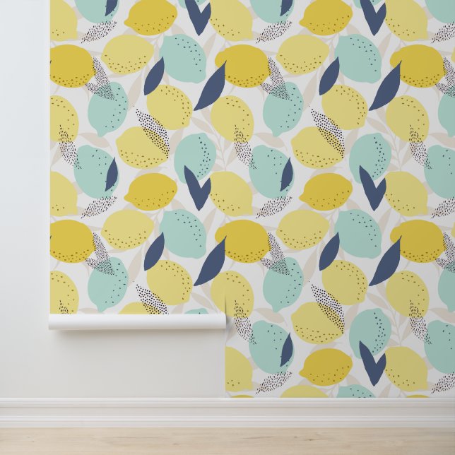 Papel Pintado Patrón Lemones Frescos (Solicitud)