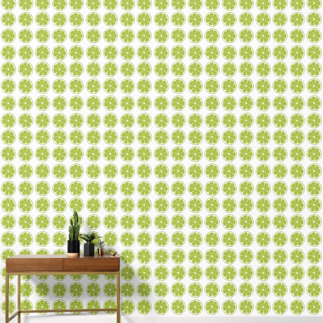Papel Pintado Patrón Lime Fruit Green Lime (Pasillo)