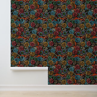 Papel Pintado Patrón Lollipop purpurina